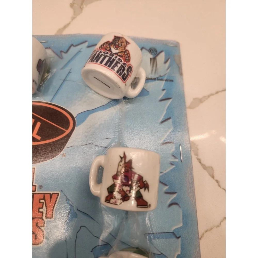 NHL National Hockey Mini Team Cups Ceramic Official- 2 Sets New In Packages
